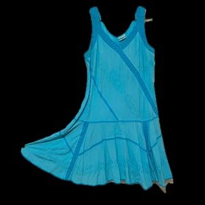Holy Clothing Turquoise Blue Flapper-style Dress 3X